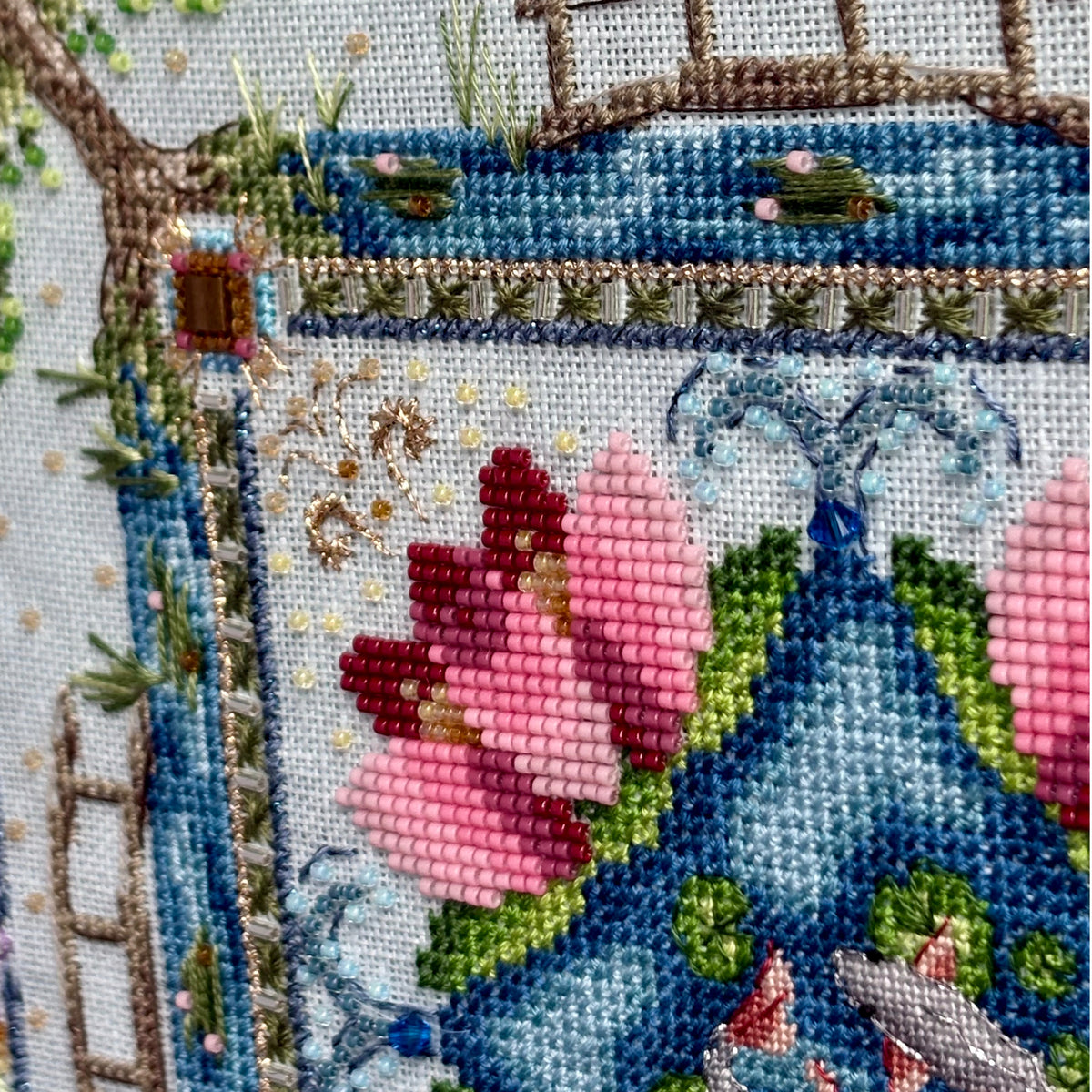Water Lily Beaded Tile