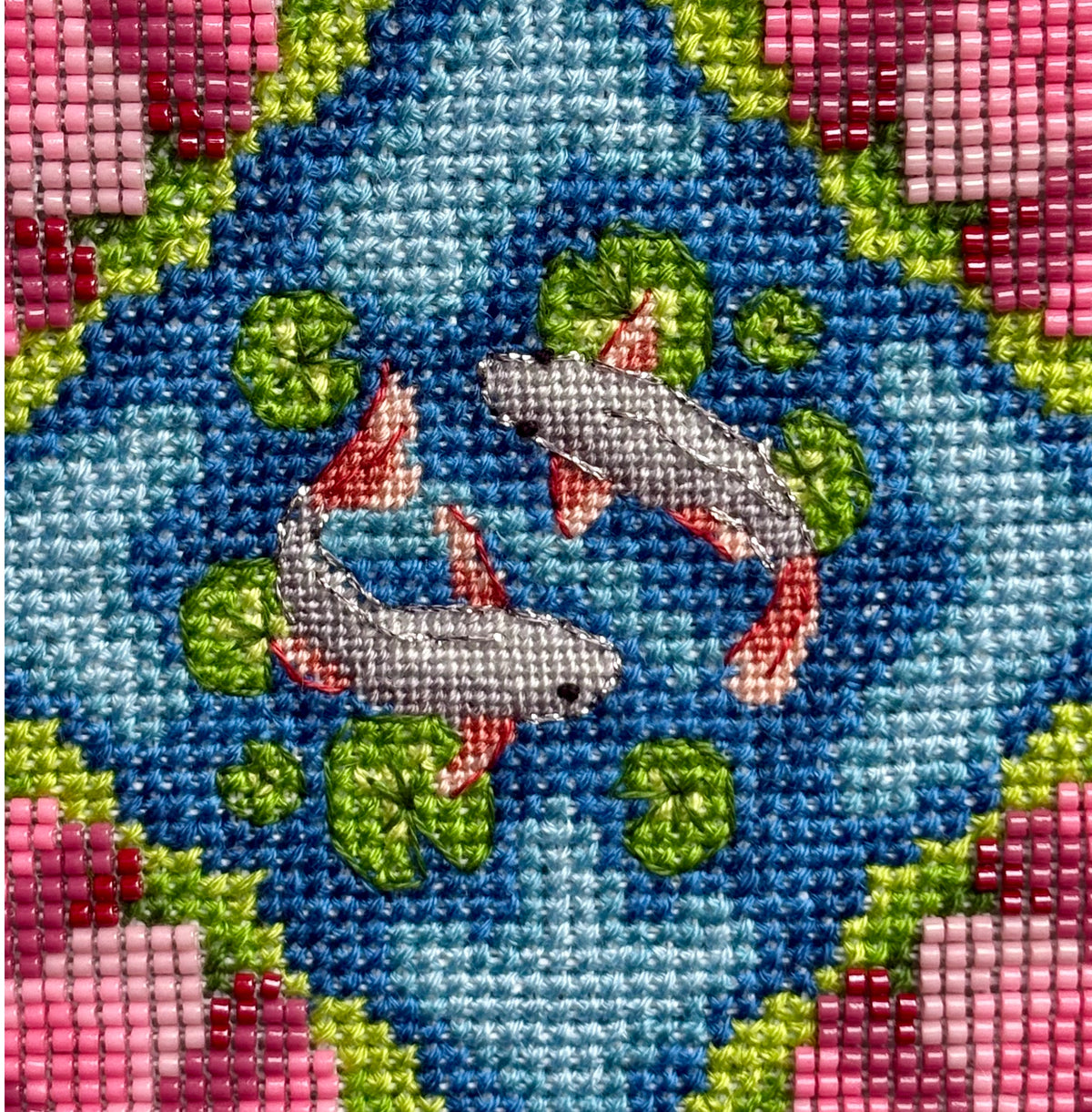 Water Lily Beaded Tile
